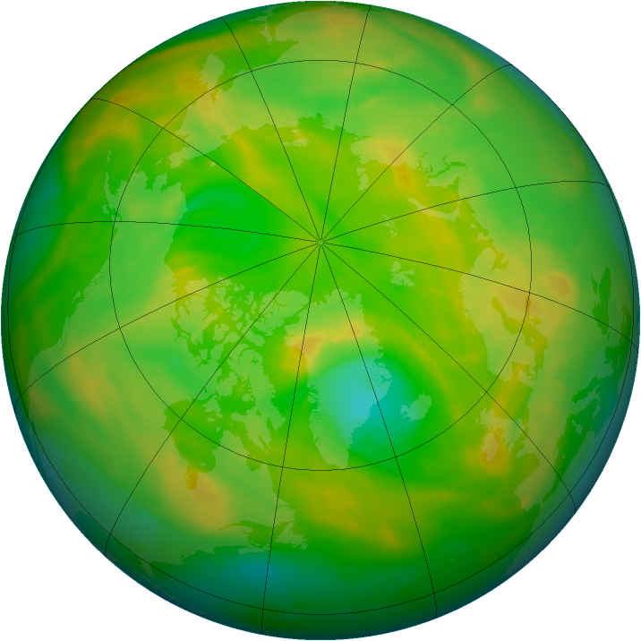 Arctic ozone map for 06 June 2009